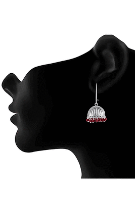 Silver pearl jhumkas 3