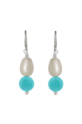 Silver agate danglers-drops 1