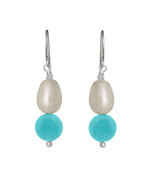 Silver agate danglers-drops