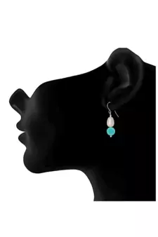 Silver agate danglers-drops