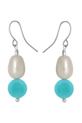 Silver agate danglers-drops 3
