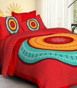 Green Cotton Jaipuri King Size Double Bedsheet with Pillow Cover