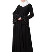 A-Line Nida Abaya With Bell Sleeves