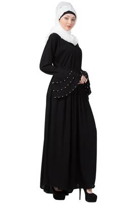 A-Line Nida Abaya With Bell Sleeves 2