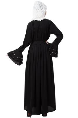 A-Line Nida Abaya With Bell Sleeves 4