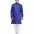 Blue Plain Cotton Men Kurtas