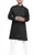 Black Plain Cotton Men Kurtas