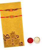 Beautiful Set of 2 Ganesha Rakhi :: Roli Tika for Brother