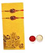 Beautiful Designer OM Rakhi Set :: Roli Tika for Brother (2 Rakhi)
