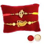 Combo of 2 Beautiful Ethnic Rakhi :: Roli Tika