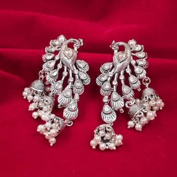 Saizen Wedding Traditional Moti Jhumka Earrings Alloy Drops & Danglers 3