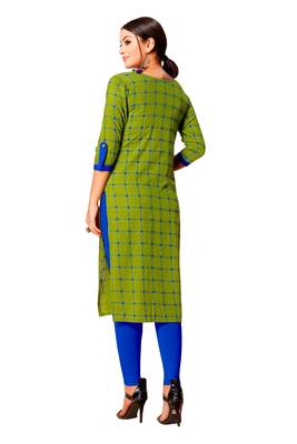 Light-green printed rayon kurtas-and-kurtis 2