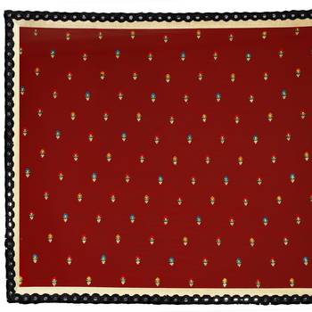 Red Embroidered Art Silk Saree With Blouse 5
