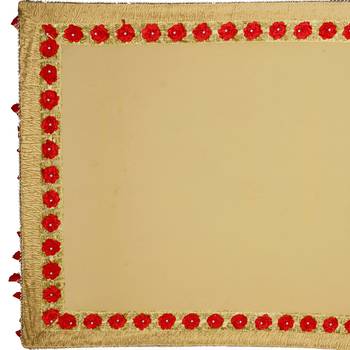 Beige Embroidered Art Silk Saree With Blouse 5