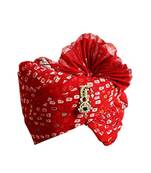 Madhu Shree Safa & Sherwani Jodhpuri Men's red bandhej Wedding Safa