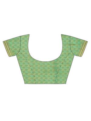 CLASSICATE From The House Of The Chennai Silks Green Dharmavaram Silk With Running Blouse 5