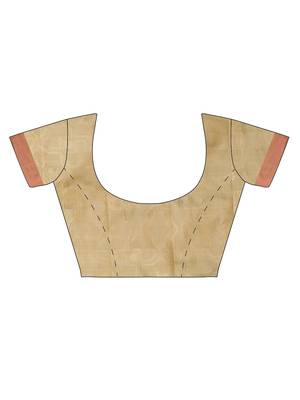 CLASSICATE From The House Of The Chennai Silks Beige Dharmavaram Silk With Running Blouse 4