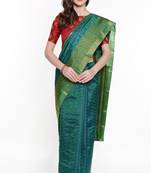 CLASSICATE From The House Of The Chennai Silks Green Dharmavaram Silk With Running Blouse