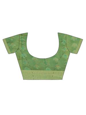 CLASSICATE From The House Of The Chennai Silks Green Dharmavaram Silk With Running Blouse 4
