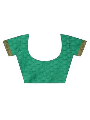 CLASSICATE From The House Of The Chennai Silks Green Dharmavaram Silk With Running Blouse 4