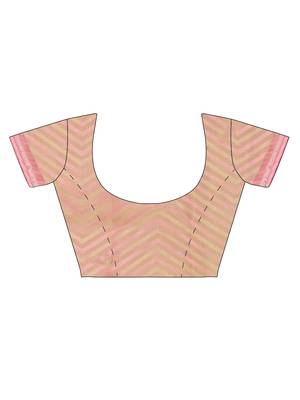 CLASSICATE From The House Of The Chennai Silks Peach Dharmavaram Silk With Running Blouse 5