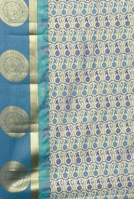CLASSICATE From The House Of The Chennai Silks Green Dharmavaram Silk With Running Blouse 3