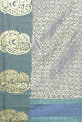 CLASSICATE From The House Of The Chennai Silks Green Dharmavaram Silk With Running Blouse 4