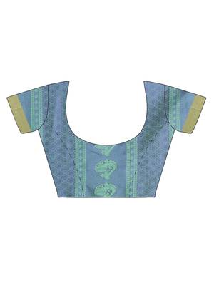 CLASSICATE From The House Of The Chennai Silks Green Dharmavaram Silk With Running Blouse 5