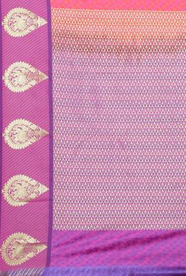 CLASSICATE From The House Of The Chennai Silks Pink Dharmavaram Silk With Running Blouse 4