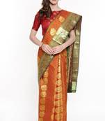 CLASSICATE From The House Of The Chennai Silks Golden Dharmavaram Silk With Running Blouse