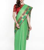 CLASSICATE From The House Of The Chennai Silks Green Dharmavaram Silk With Running Blouse