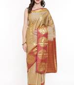 CLASSICATE From The House Of The Chennai Silks Beige Dharmavaram Silk With Running Blouse