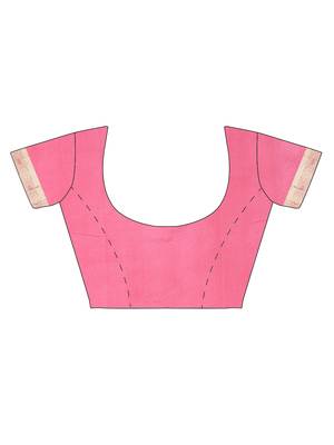CLASSICATE From The House Of The Chennai Silks Pink Dharmavaram Silk With Running Blouse 5