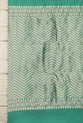 CLASSICATE From The House Of The Chennai Silks Green Dharmavaram Silk With Running Blouse 4