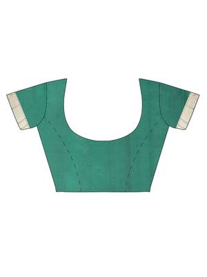 CLASSICATE From The House Of The Chennai Silks Green Dharmavaram Silk With Running Blouse 5