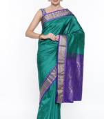 CLASSICATE From The House Of The Chennai Silks Green Kanjivaram Silk With Running Blouse