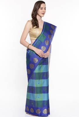 CLASSICATE From The House Of The Chennai Silks Multicolor Organza Saree With Running Blouse 2