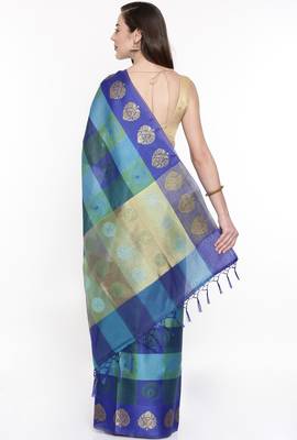 CLASSICATE From The House Of The Chennai Silks Multicolor Organza Saree With Running Blouse 3