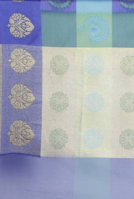 CLASSICATE From The House Of The Chennai Silks Multicolor Organza Saree With Running Blouse 4