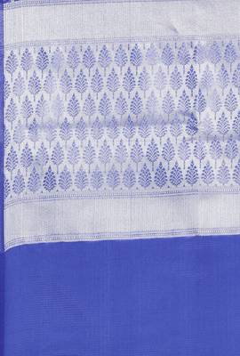 CLASSICATE From The House Of The Chennai Silks Blue Organza Saree With Running Blouse 4