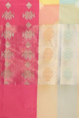CLASSICATE From The House Of The Chennai Silks Multicolor Organza Saree With Running Blouse 4