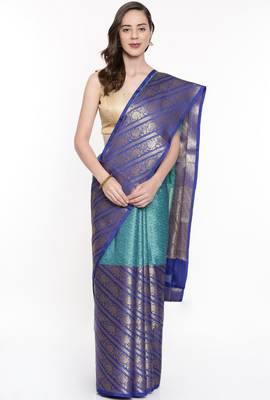 CLASSICATE From The House Of The Chennai Silks Multicolor Organza Saree With Running Blouse 1