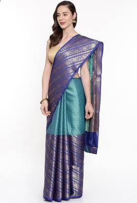 CLASSICATE From The House Of The Chennai Silks Multicolor Organza Saree With Running Blouse 2