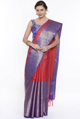 CLASSICATE From The House Of The Chennai Silks Multicolor Organza Saree With Running Blouse 1