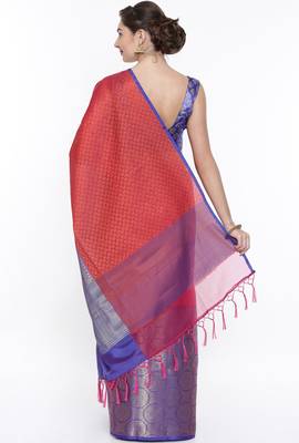 CLASSICATE From The House Of The Chennai Silks Multicolor Organza Saree With Running Blouse 3