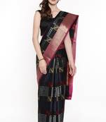 CLASSICATE From The House Of The Chennai Silks Black Organza Saree With Running Blouse