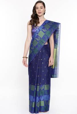CLASSICATE From The House Of The Chennai Silks Multicolor Organza Saree With Running Blouse 1