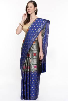 CLASSICATE From The House Of The Chennai Silks Multicolor Organza Saree With Running Blouse 2