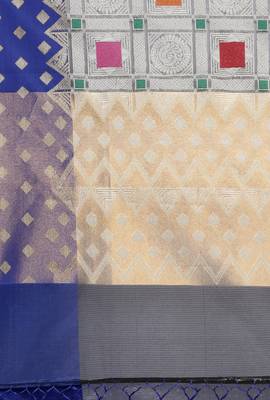 CLASSICATE From The House Of The Chennai Silks Multicolor Organza Saree With Running Blouse 4