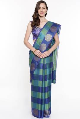 CLASSICATE From The House Of The Chennai Silks Multicolor Organza Saree With Running Blouse 1